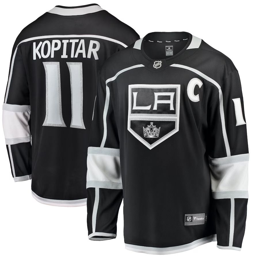 Men Los Angeles Kings 11 Anze Kopitar Fanatics Branded Black Breakaway Player NHL Jersey